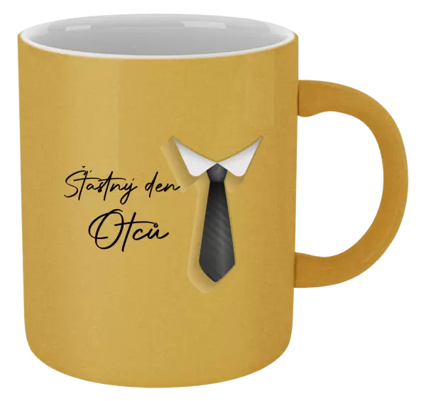 Metalický hrnek Šťastný den otců - kravata
