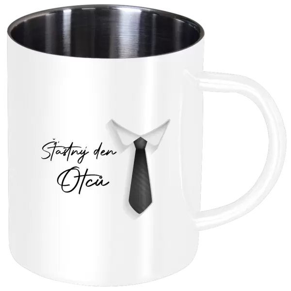 Nerezový hrnek Šťastný den otců - kravata