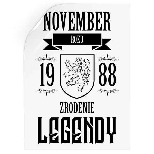 Samolepka Zrodenie legendy