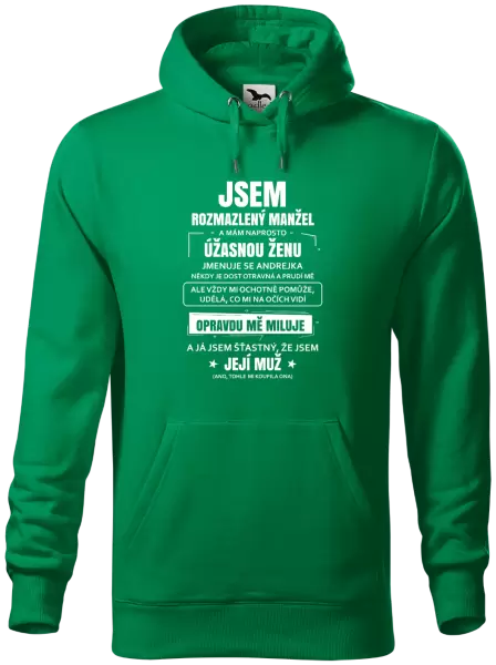 Pánská mikina Rozmazlený manžel