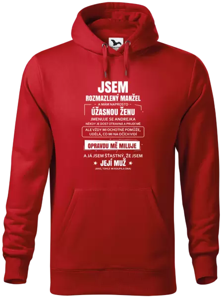 Pánská mikina Rozmazlený manžel