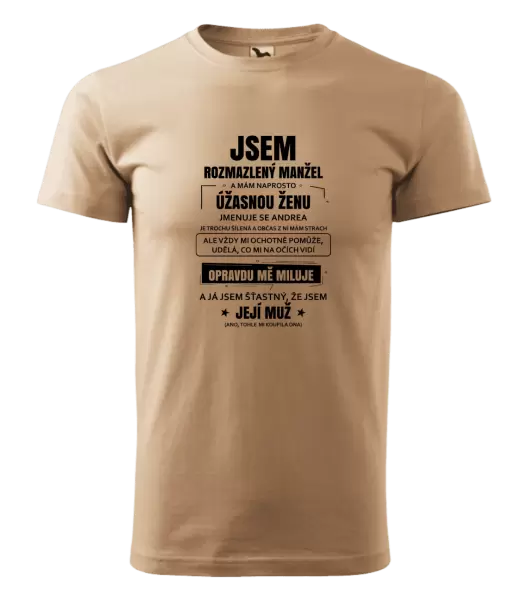 Pánské tričko Rozmazlený manžel