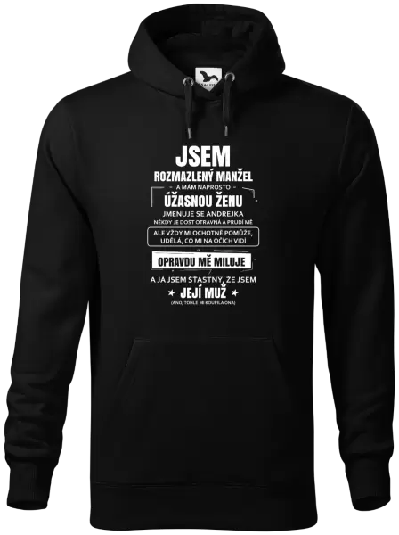 Pánská mikina Rozmazlený manžel