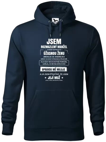 Pánská mikina Rozmazlený manžel