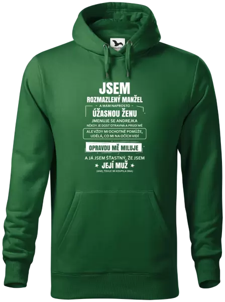 Pánská mikina Rozmazlený manžel