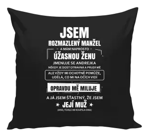 Polštář Rozmazlený manžel