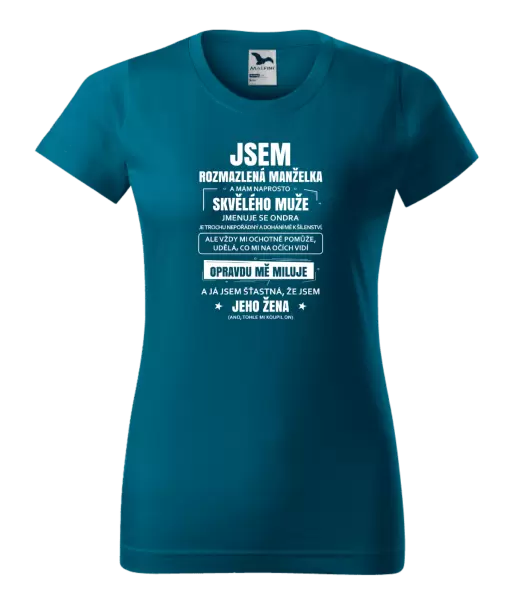Dámské tričko Rozmazlená manželka