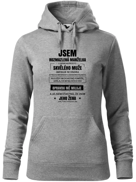 Dámská mikina Rozmazlená manželka