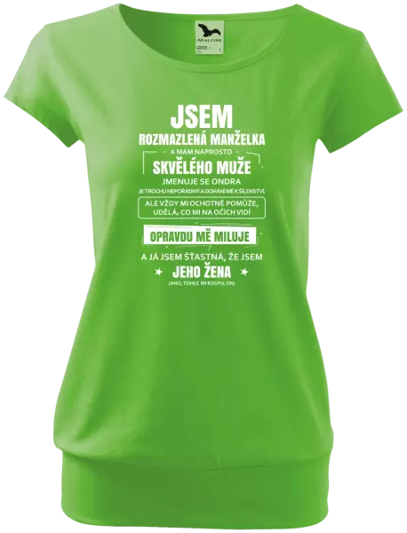Dámské tričko Rozmazlená manželka
