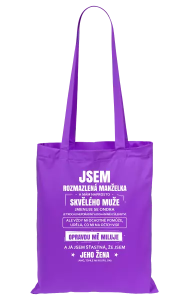 Látková taška Rozmazlená manželka