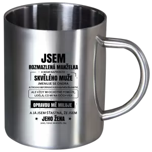 Nerezový hrnek Rozmazlená manželka