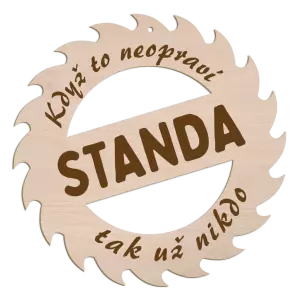 Dřevěná cedulka Když to neopraví jméno, tak už nikdo