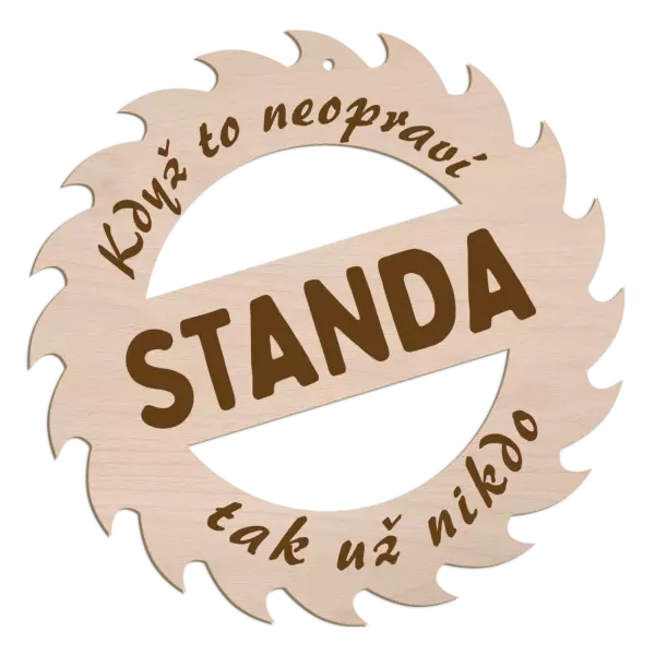 Dřevěná cedulka Když to neopraví jméno, tak už nikdo