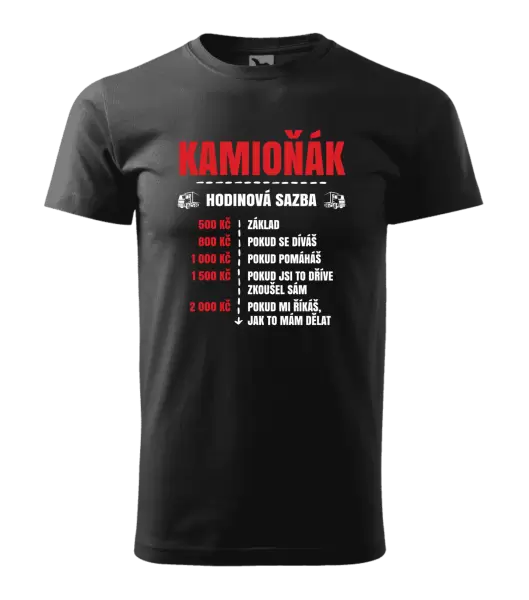 Pánské tričko Hodinová sazba - kamioňák