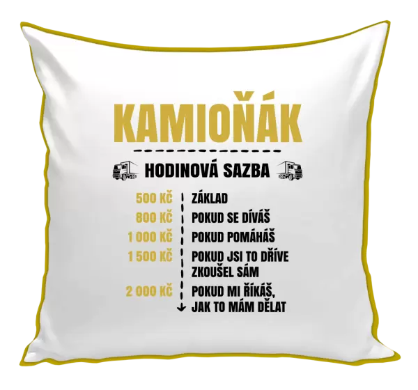 Polštář Hodinová sazba - kamioňák