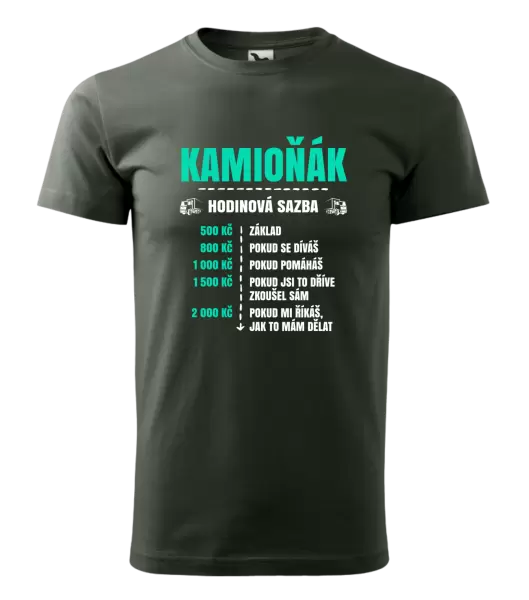 Pánské tričko Hodinová sazba - kamioňák