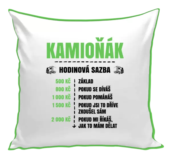 Polštář Hodinová sazba - kamioňák