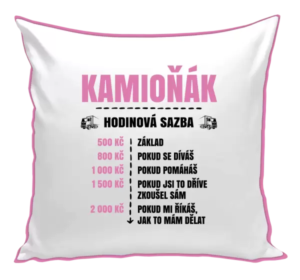 Polštář Hodinová sazba - kamioňák