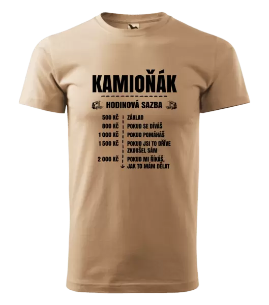 Pánské tričko Hodinová sazba - kamioňák