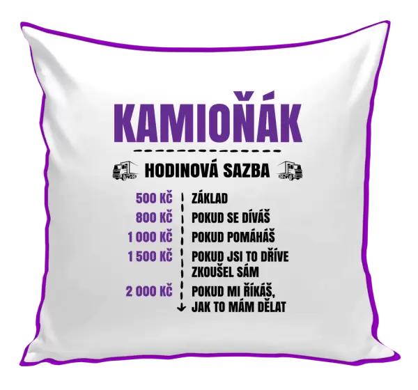 Polštář Hodinová sazba - kamioňák