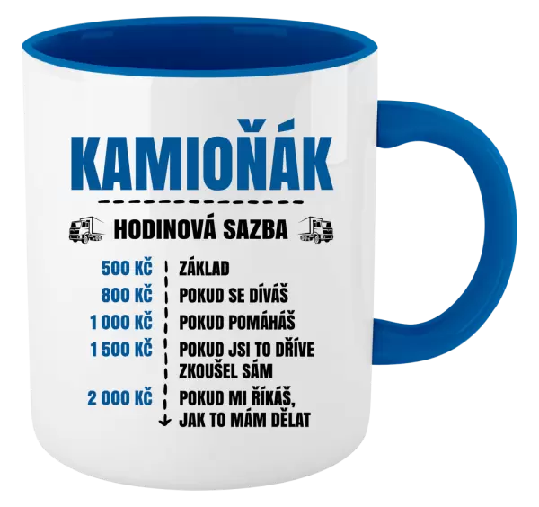 Hrnek Hodinová sazba - kamioňák