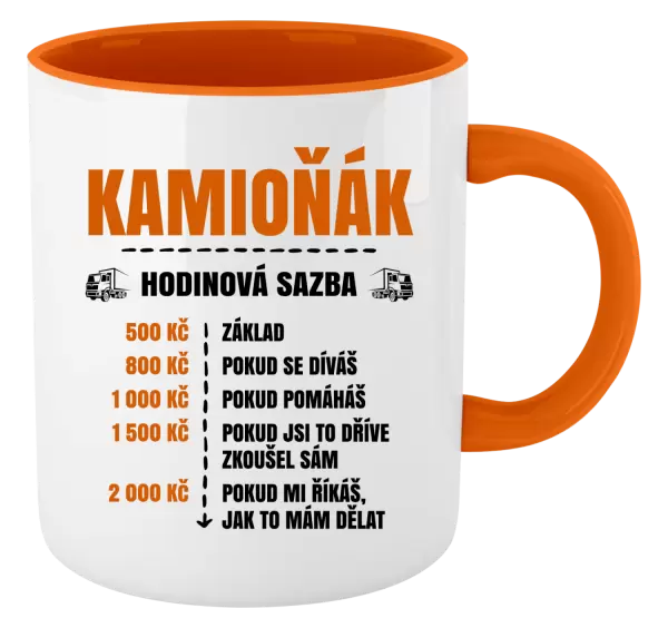Hrnek Hodinová sazba - kamioňák