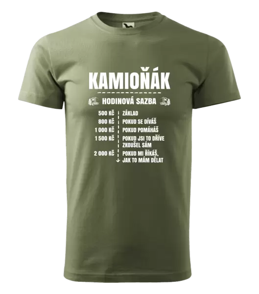 Pánské tričko Hodinová sazba - kamioňák