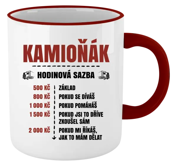 Hrnek Hodinová sazba - kamioňák