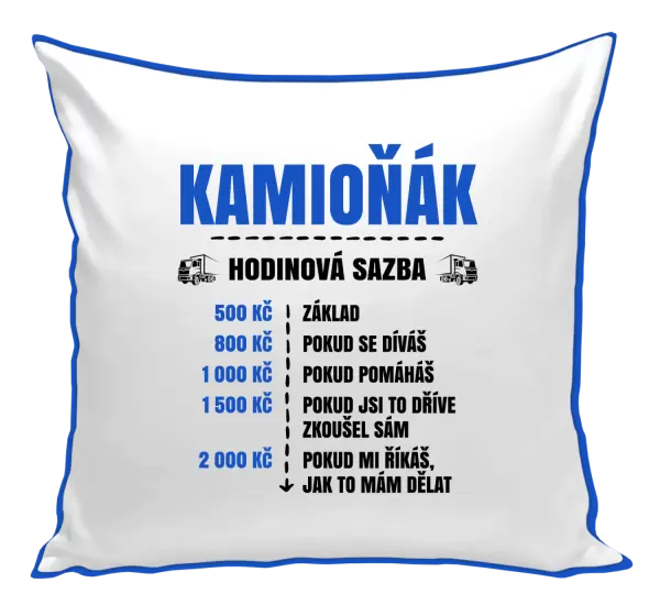 Polštář Hodinová sazba - kamioňák
