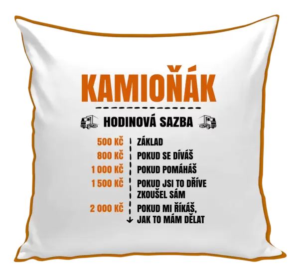 Polštář Hodinová sazba - kamioňák