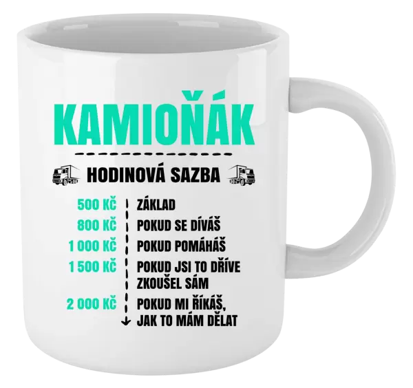 Hrnek Hodinová sazba - kamioňák