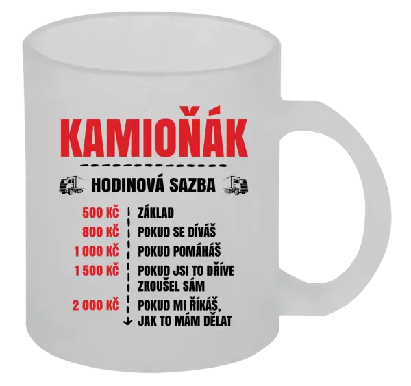 Hrnek Hodinová sazba - kamioňák