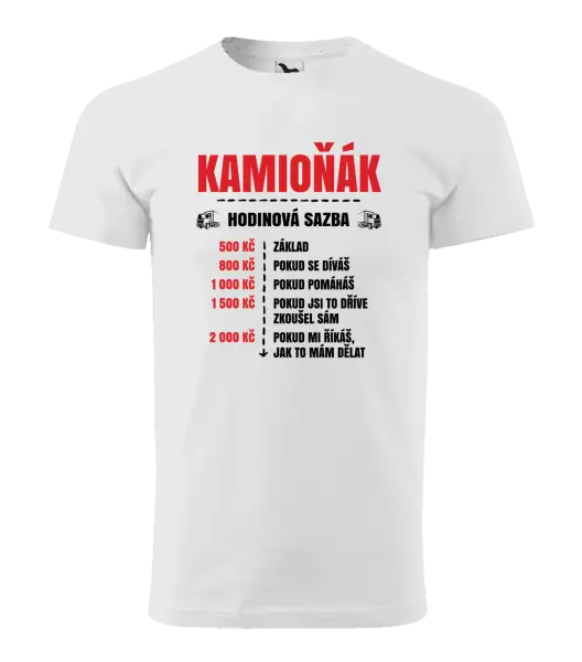Pánské tričko Hodinová sazba - kamioňák
