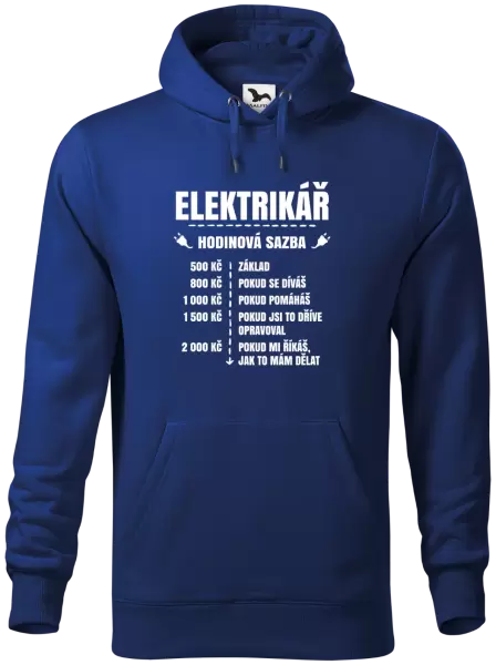 Pánská mikina Hodinová sazba - elektrikář