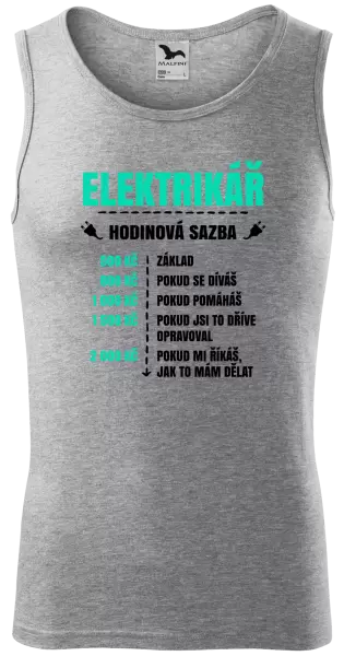 Pánské tílko Hodinová sazba - elektrikář