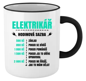 Hrnek Hodinová sazba - elektrikář