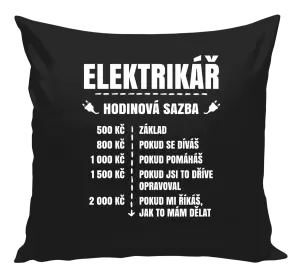 Polštář Hodinová sazba - elektrikář