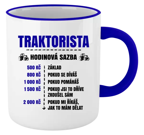 Hrnek Hodinová sazba - traktorista