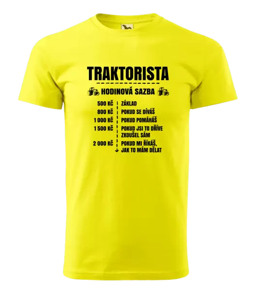 Pánské tričko Hodinová sazba - traktorista