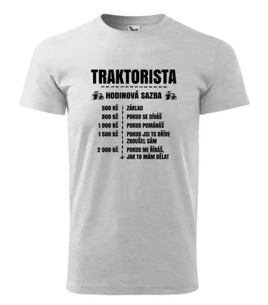 Pánské tričko Hodinová sazba - traktorista