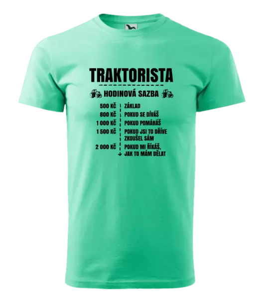 Pánské tričko Hodinová sazba - traktorista