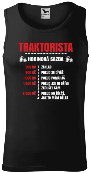 Pánské tílko Hodinová sazba - traktorista