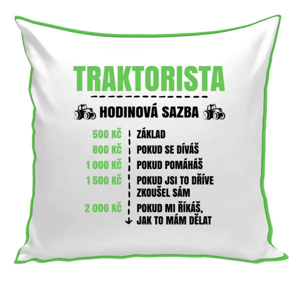Polštář Hodinová sazba - traktorista