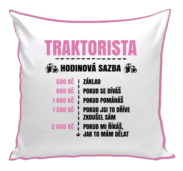 Polštář Hodinová sazba - traktorista