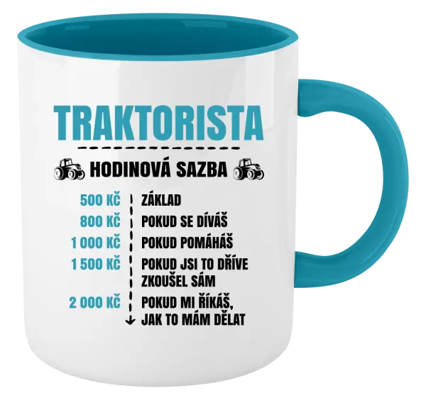 Hrnek Hodinová sazba - traktorista