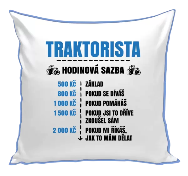 Polštář Hodinová sazba - traktorista
