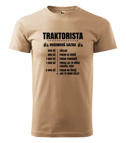 Pánské tričko Hodinová sazba - traktorista