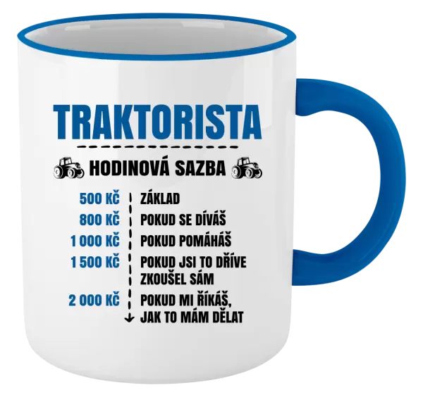 Hrnek Hodinová sazba - traktorista