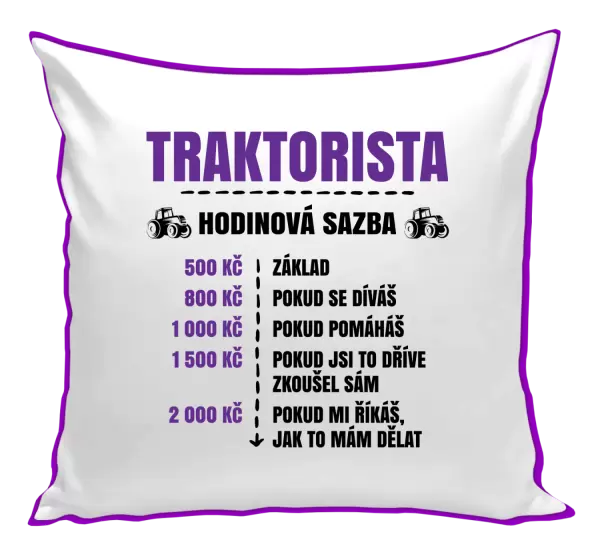 Polštář Hodinová sazba - traktorista