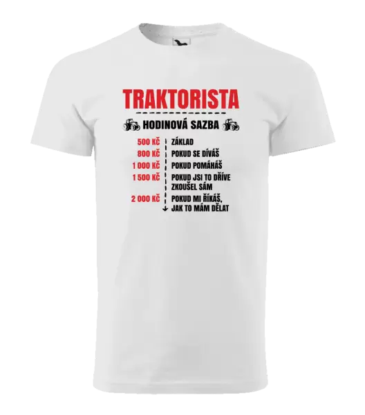 Pánské tričko Hodinová sazba - traktorista